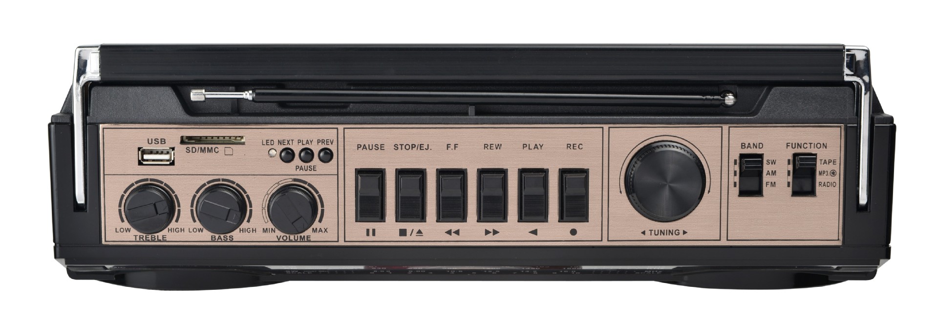 Tape drive, vintage tape radio, portable radio from the 1980s, cassette player, tape recorder 132bt Specification image