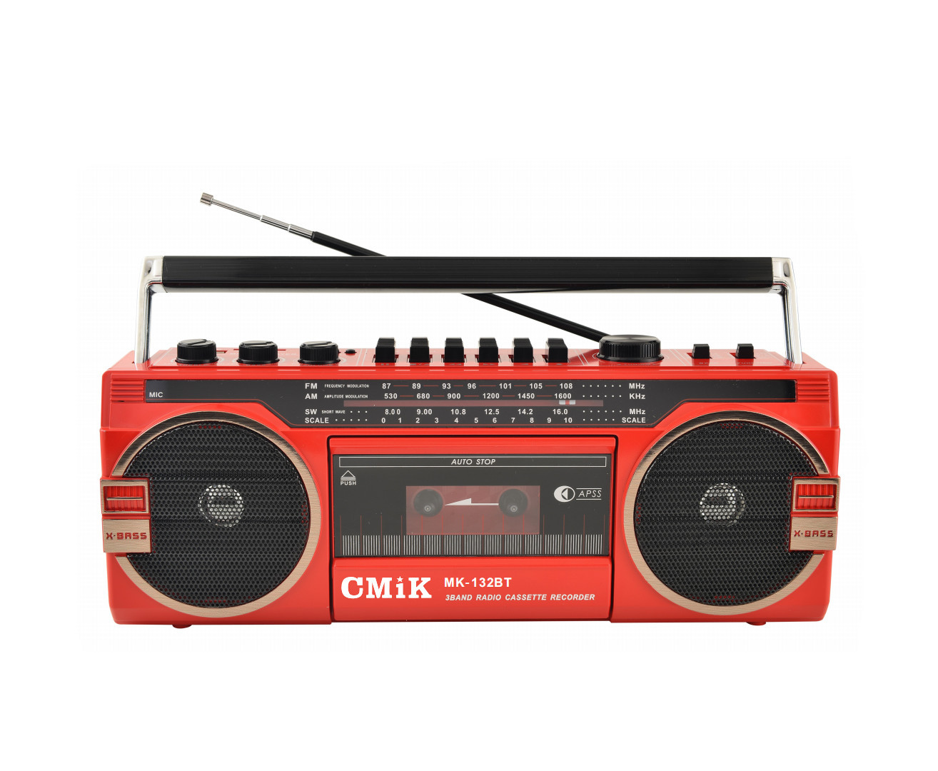 Tape drive, vintage tape radio, portable radio from the 1980s, cassette player, tape recorder 132bt undefined