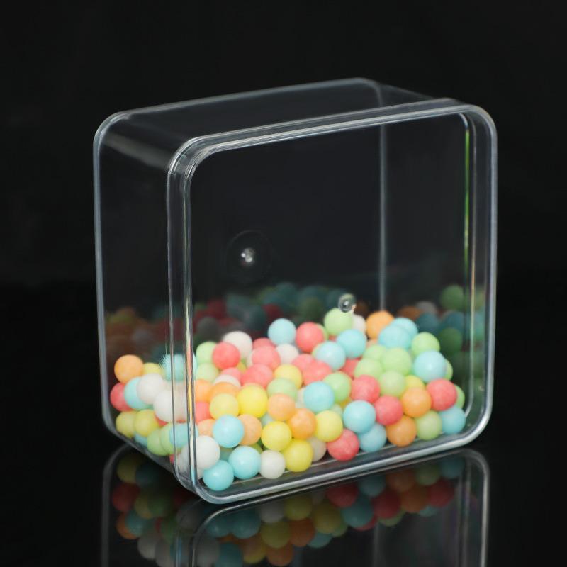 食品巧克力糖果盒烘焙饼干坚果包装盒PS透明饼干盒塑料四方盒批发细节图