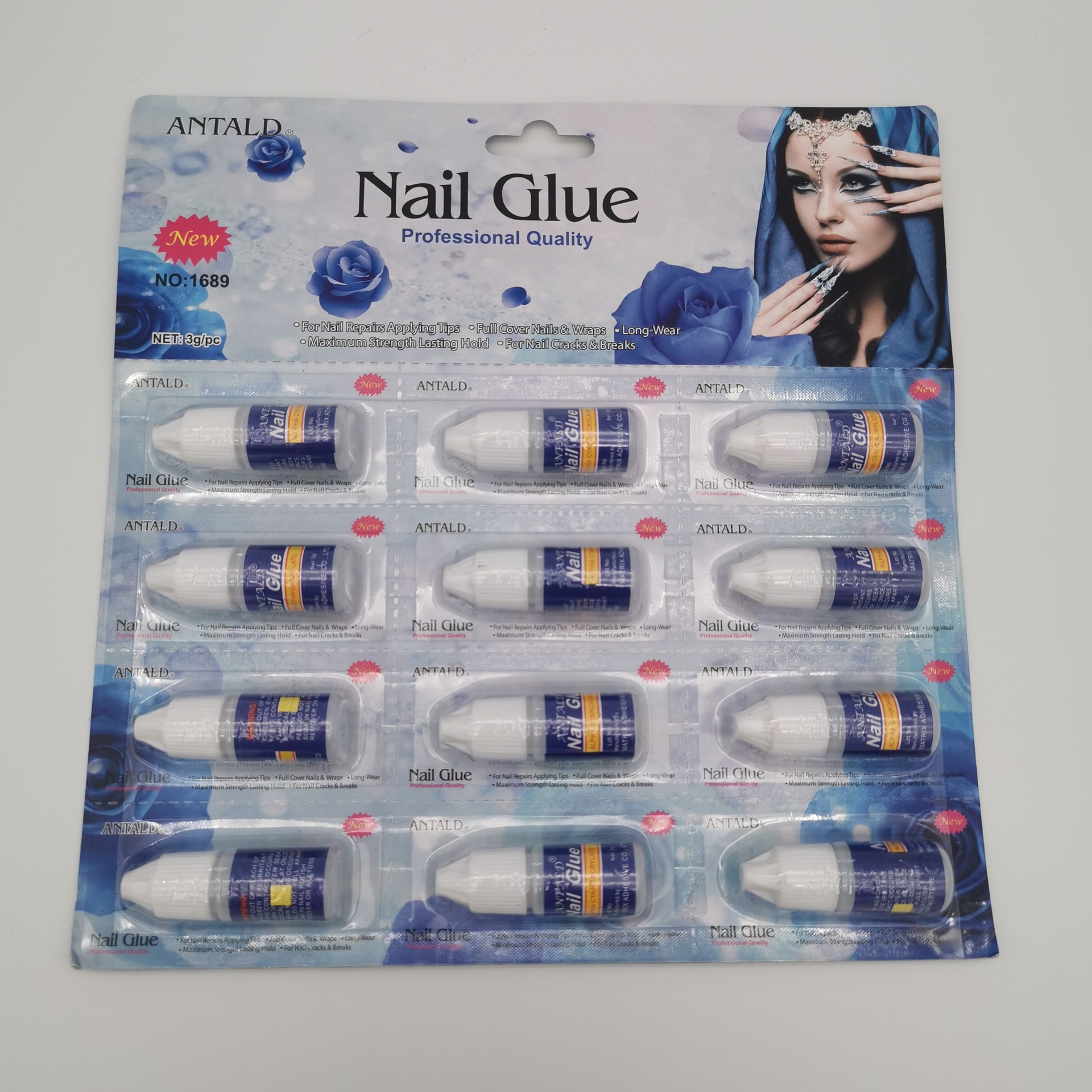 ANTALD FENGCAI DC ANTONIO 12 cards European standard American 3 grams of nail glue manicure