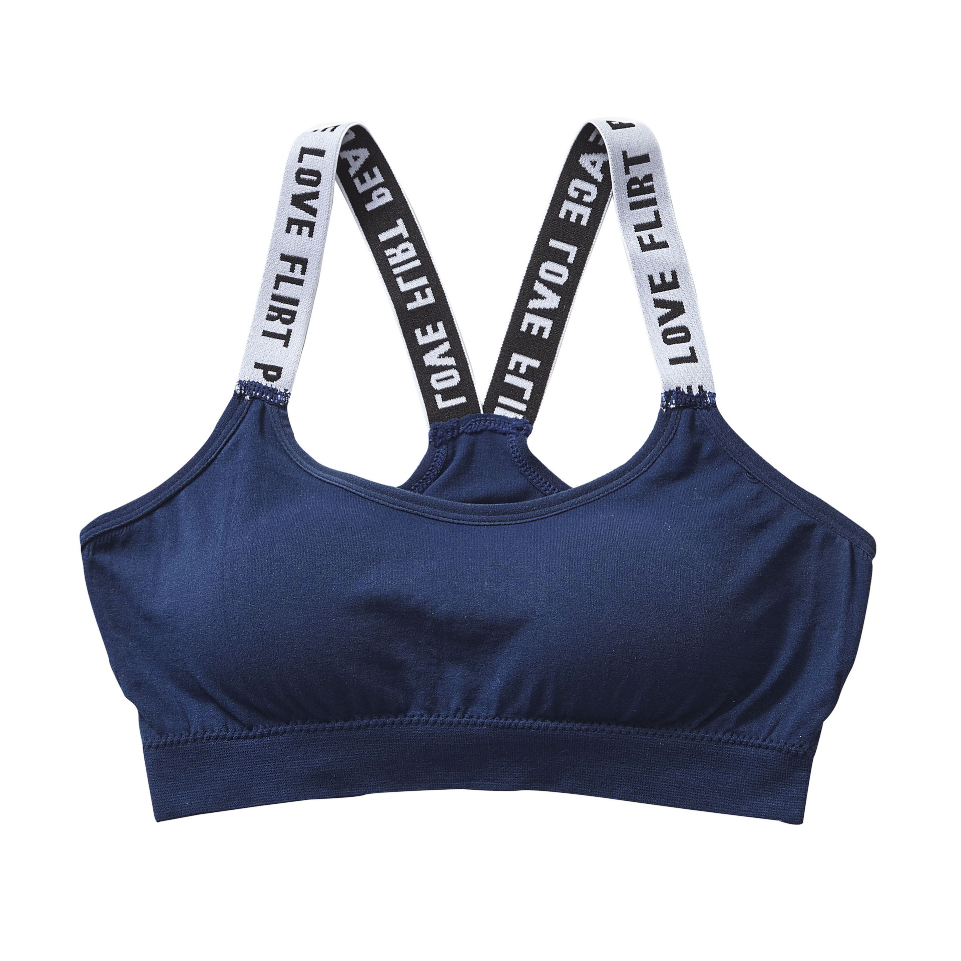 Cross-border multi-color seamless English letter double shoulder strap, beautiful back wrap, no steel ring, sports bra, strapless underwear for women Item Picture