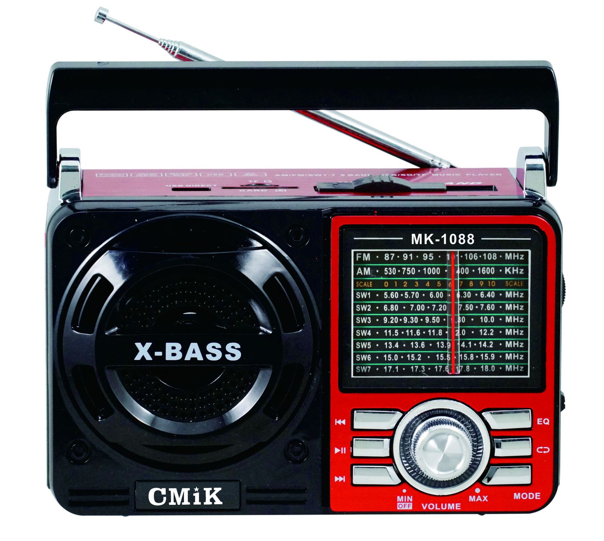 Card-inserting radio multi-band retro elderly portable radio player Cross-border cmik mk-1088bt radio