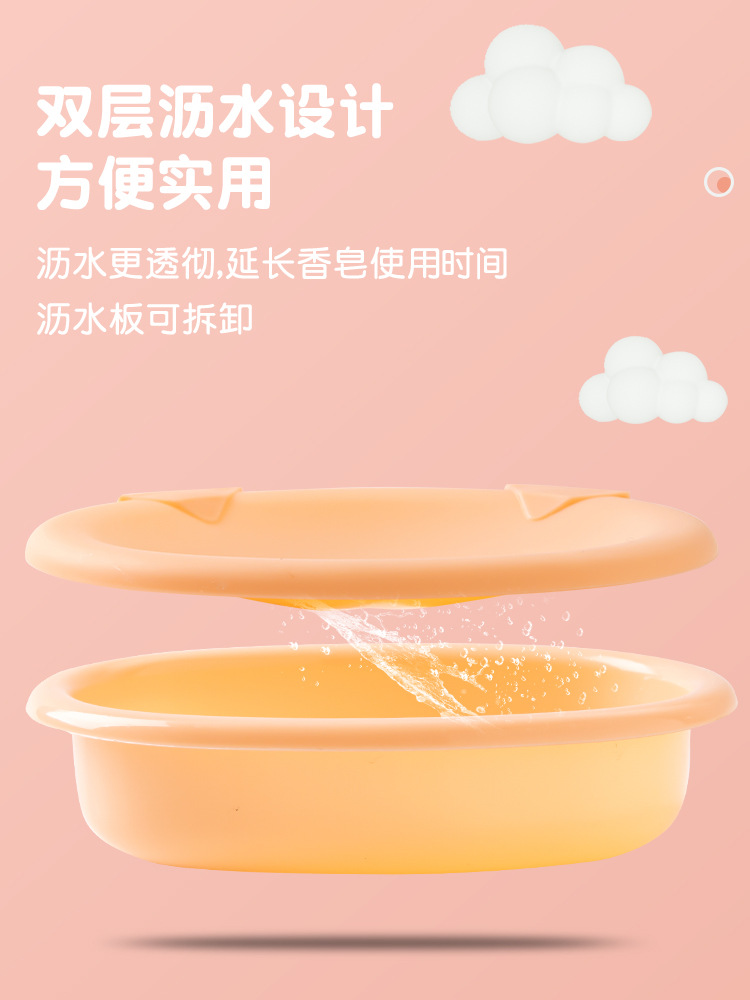 Double-layer cute fragrant little pig soap box, hollowed-out draining travel soap box with cover, cross-border supply of foreign trade bathroom soap box details Picture