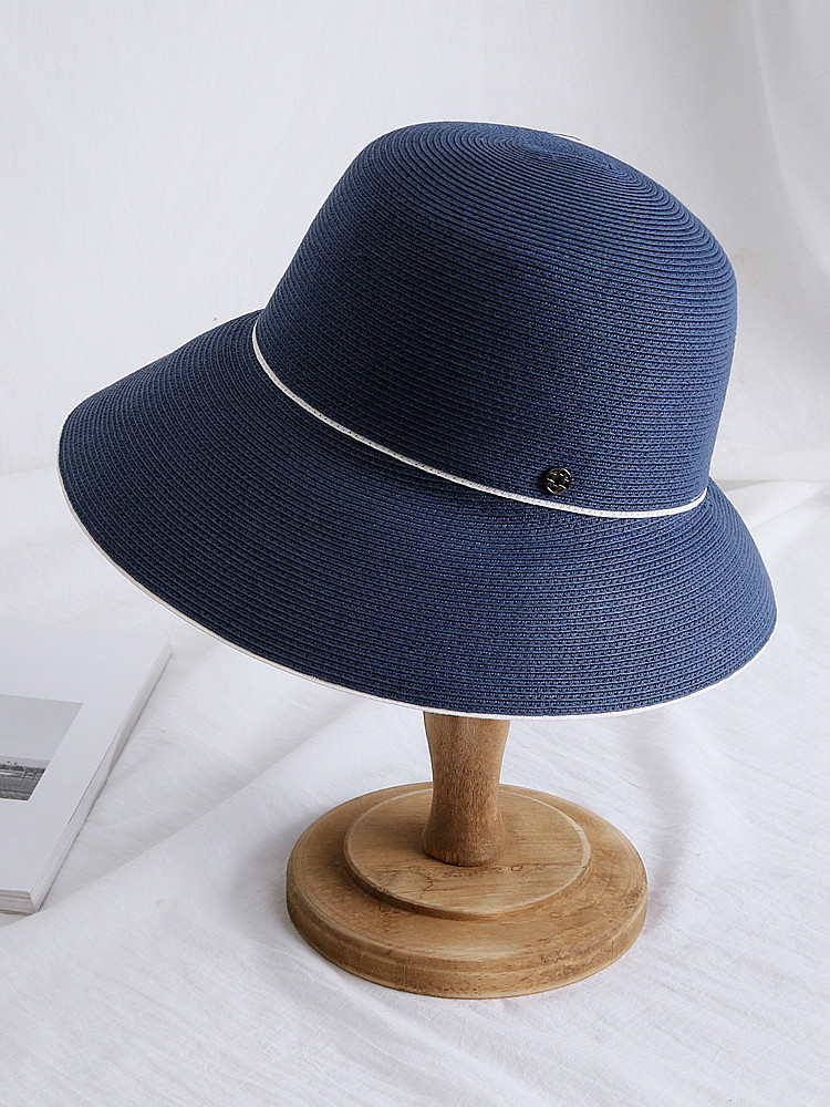 Japanese-style simple fisherman's hat, women's summer basin hat, foldable, elegant and casual, beach travel hat, sunshade hat, trendy undefined