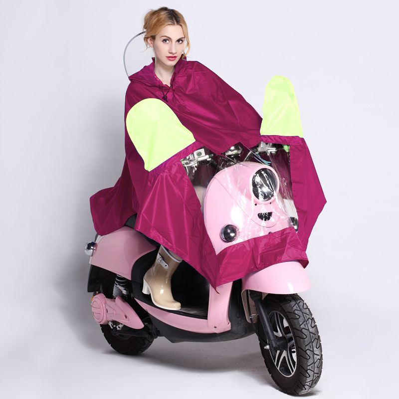 mefine Mingjia Adult Cycling Oxford Cloth Raincoat, non-disposable large brim outdoor cycling raincoat undefined