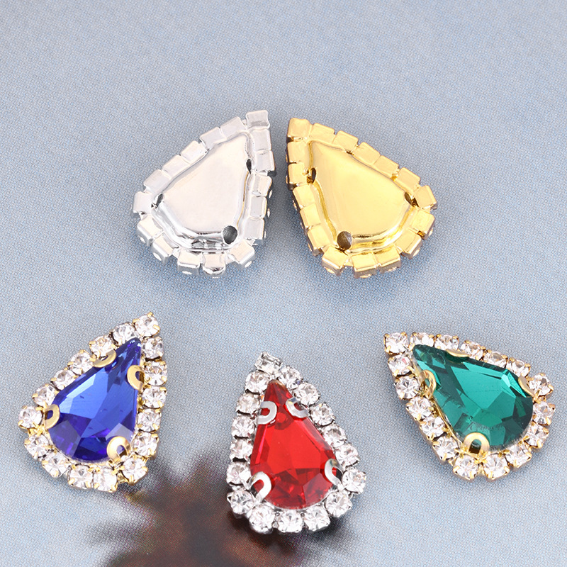 Xiaopu Crystal Sharp Drop Crystal Buckle, diy clothing accessories, headwear accessories, claw chain edge, hand-sewn claw diamond