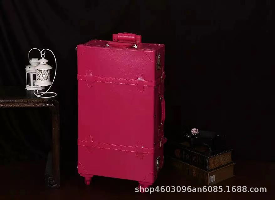复古款PU旅行箱 行李箱 拉杆箱 陪嫁箱 婚庆箱