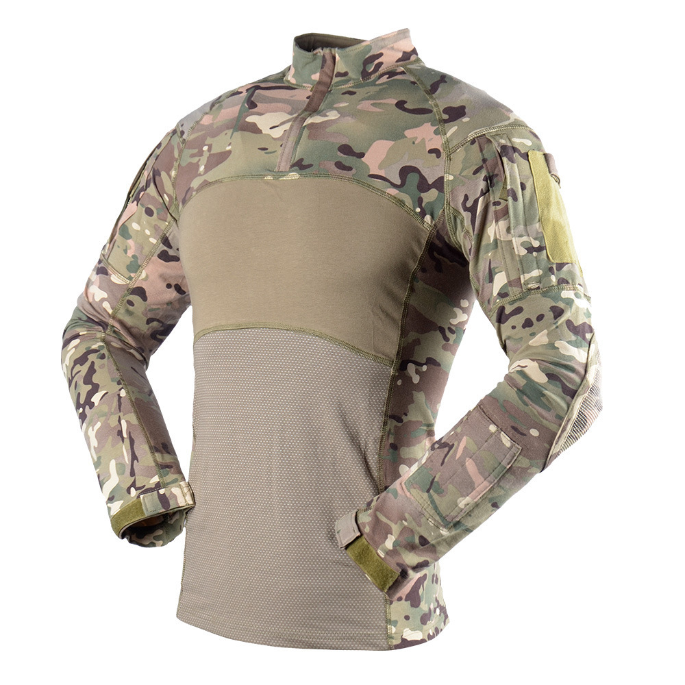 Tactical camouflage kids' uniform top, military enthusiast outdoor sports frog training uniform, real-person CS long-sleeved men's G3 tight undefined