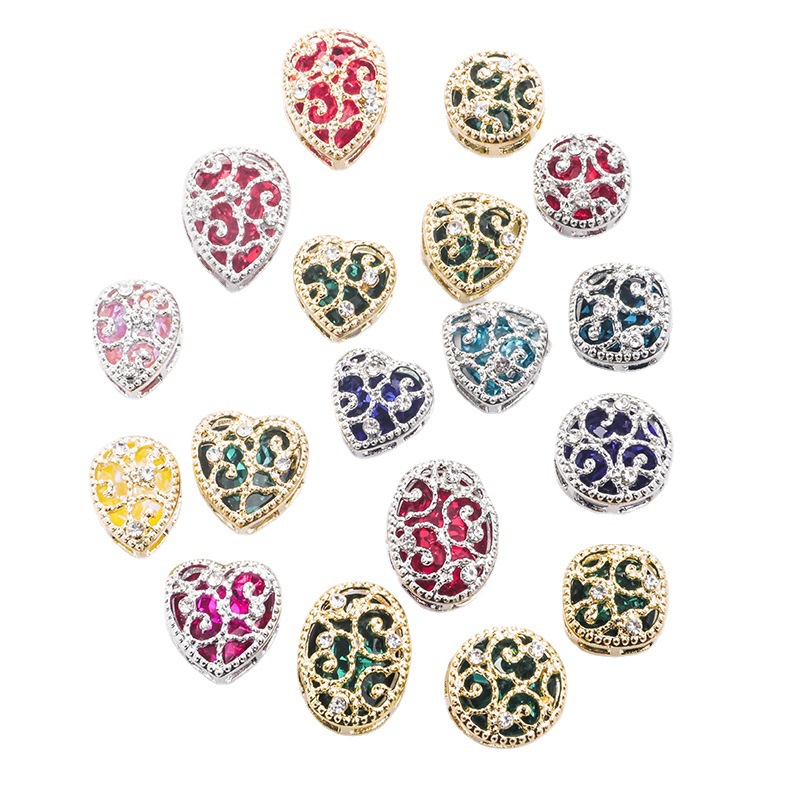 Alloy bird's nest claw support without drill, hand-sewn with hole drill bottom support, diy clothing and shoe accessory material Item Picture