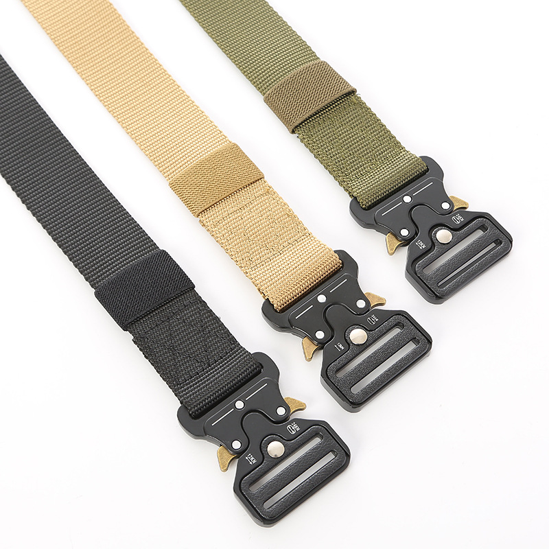 Men's elastic workwear belt, casual and trendy, young people's outdoor sports, canvas fabric woven belt, soft Item Picture