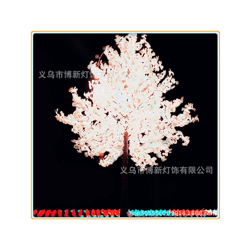 Cross-border factory direct supply of LED simulation maple leaf illuminated tree lights, outdoor landscape lighting, Spring Festival street lights Item Picture