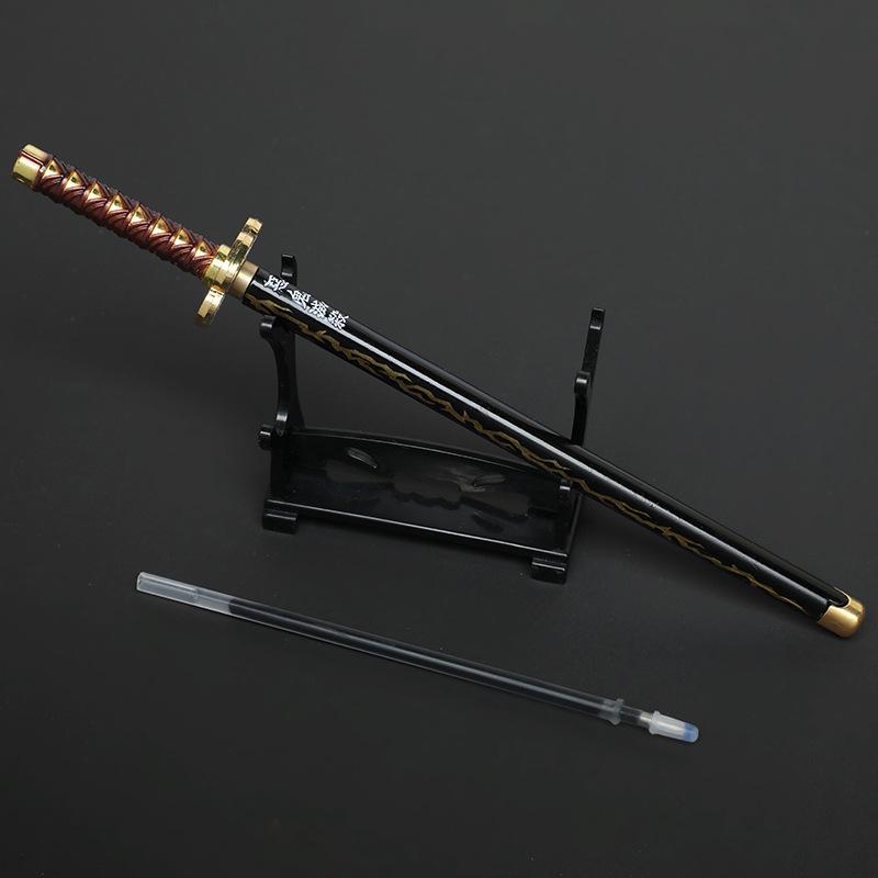 鬼灭之刃刀 中性笔创意卡通玩具可换芯 动漫周边学生文具桌面摆件详情图15