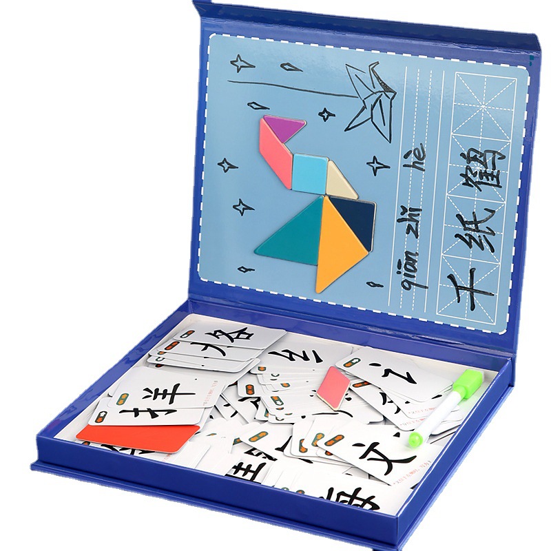 8-in-1 magic Chinese character card tangram toy, children's language and character recognition teaching aid, radical spelling game manufacturer Item Picture