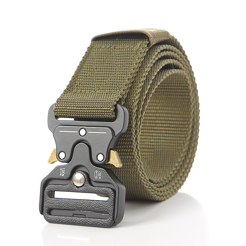 Men's elastic workwear belt, casual and trendy, young people's outdoor sports, canvas fabric woven belt, soft Specification image
