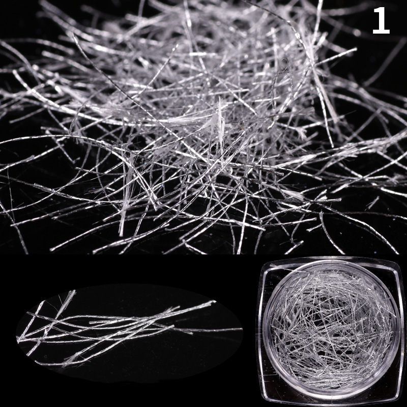 指妃美甲饰品 12色纯色金银线 日系网状金丝线无背胶美甲线镭射线详情图11