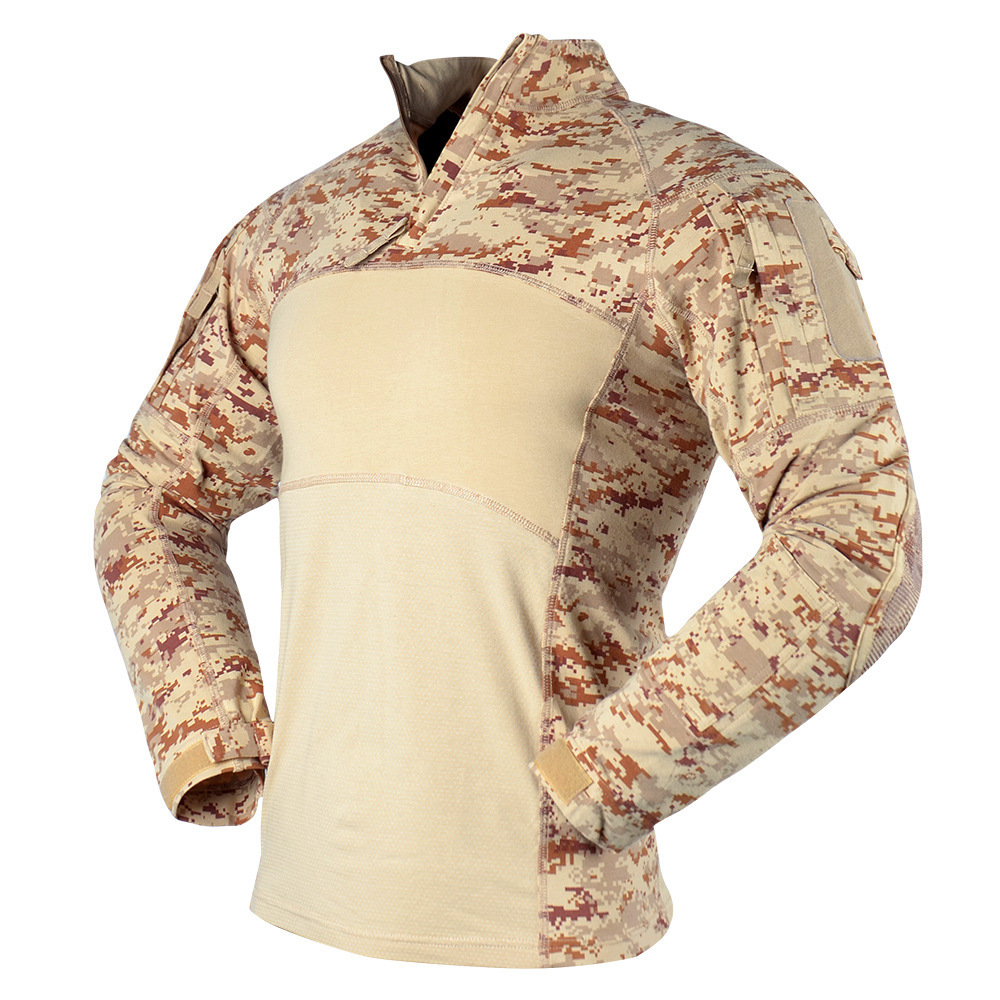 Tactical camouflage kids' uniform top, military enthusiast outdoor sports frog training uniform, real-person CS long-sleeved men's G3 tight undefined
