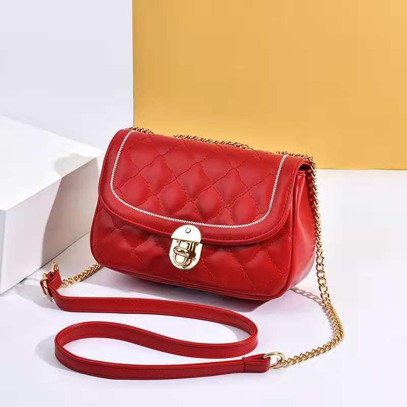 Douyin's same style simple women's bag, Korean solid color portable women's single-shoulder bag, retro and trendy crossbody handbag undefined