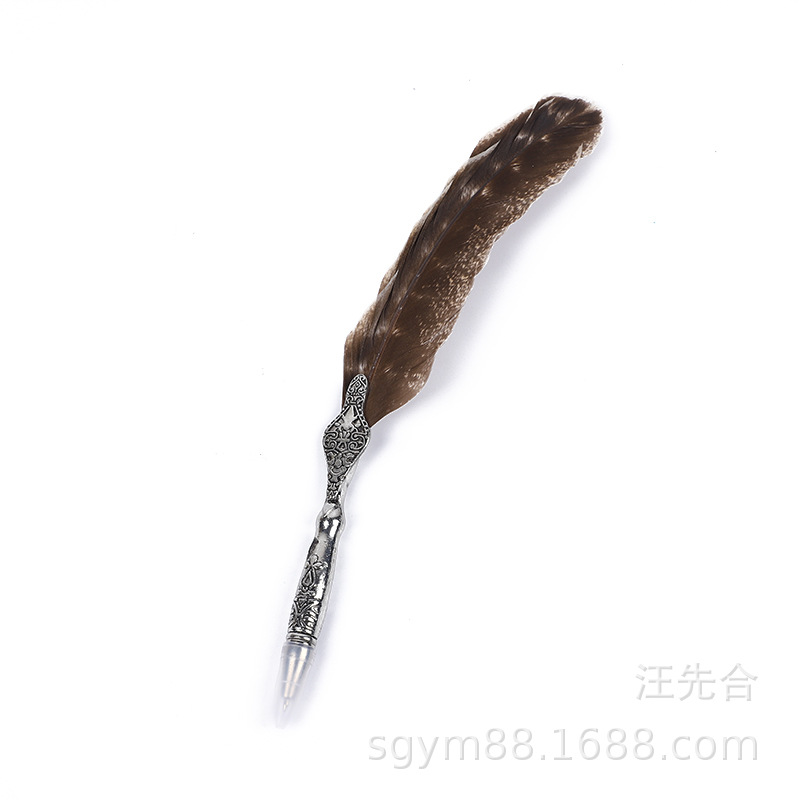 新款羽毛笔金属笔芯 圣诞节礼品 25-30公分毛质滑润，色彩靓丽图