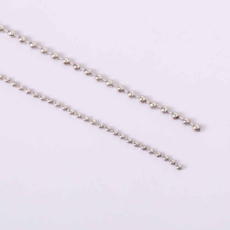 10cm-15cm吊牌链批发DIY饰品钥匙扣珠珠链材料铁质珠链项链链条细节图