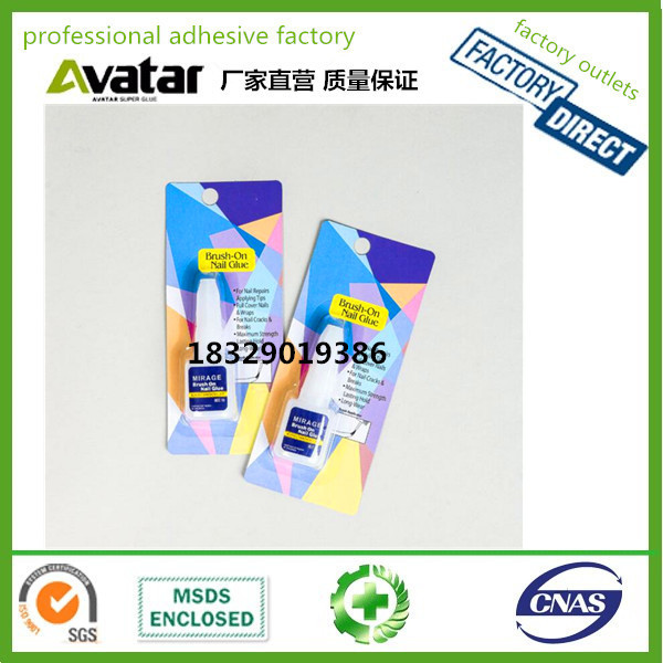 Tips glue nail glue散装卡装  单支卡装 吸卡装 盒装指甲胶产品图