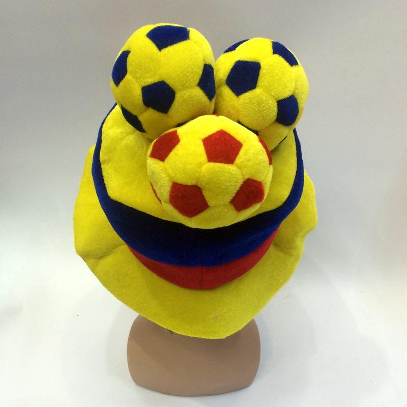 Sombrero de la peluca del festival de qianfang sombrero de la bandera de rumania tricolor sombrero de los fans del fútbol azul rojo amarillo sombrero del festival de la copa del mundo Specification image