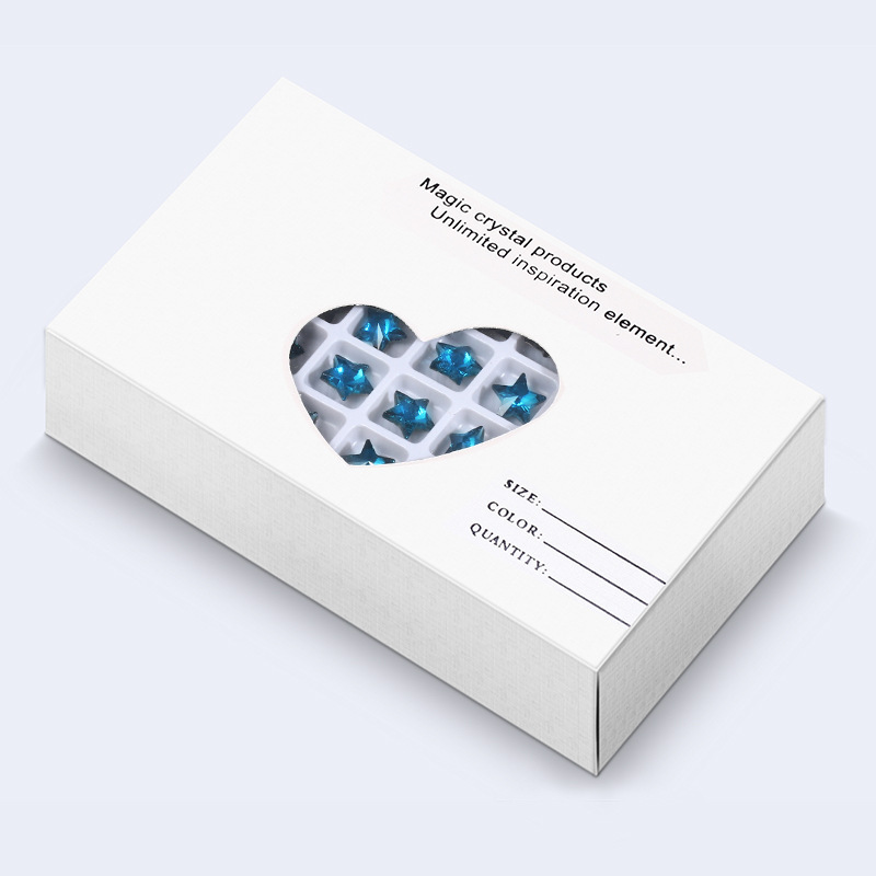 High-end pentagonal star diamond pointed-bottom irregular-shaped diamond nail polish diamond diy crystal glass jewelry accessories Star diamond iridescent color Item Picture