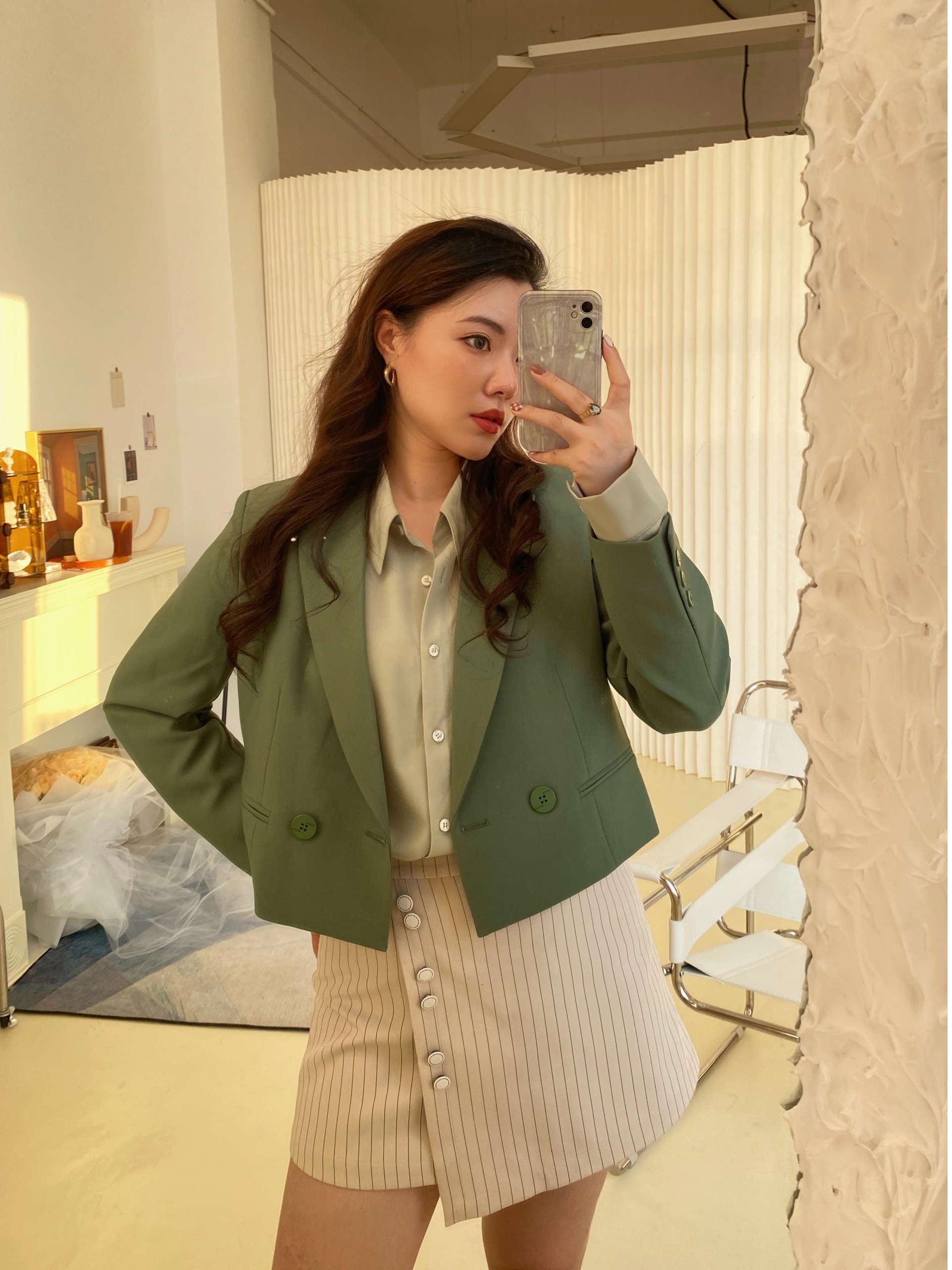 JML姜麦粒 三色质感短款西装ins时髦 版型正显瘦气质通勤显白品质