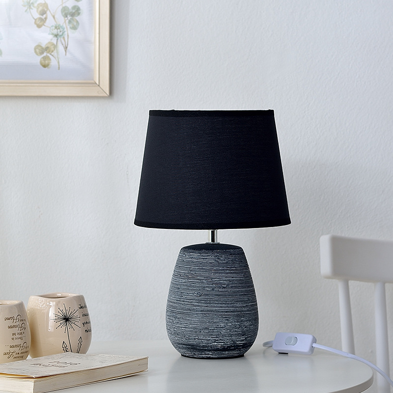 Nordic table lamp, bedroom, ins girl bedside lamp, simple modern style, artistic creativity, living room, ceramic, warm, Internet celebrity Specification drawing