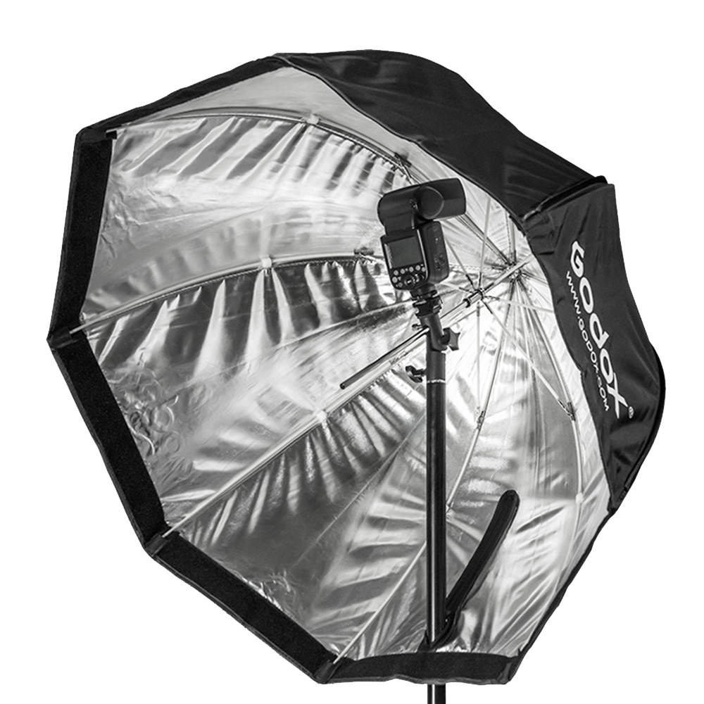 神牛八角柔光箱95cm伞式便携柔光罩闪光灯柔光摄影箱反射柔光布罩细节图