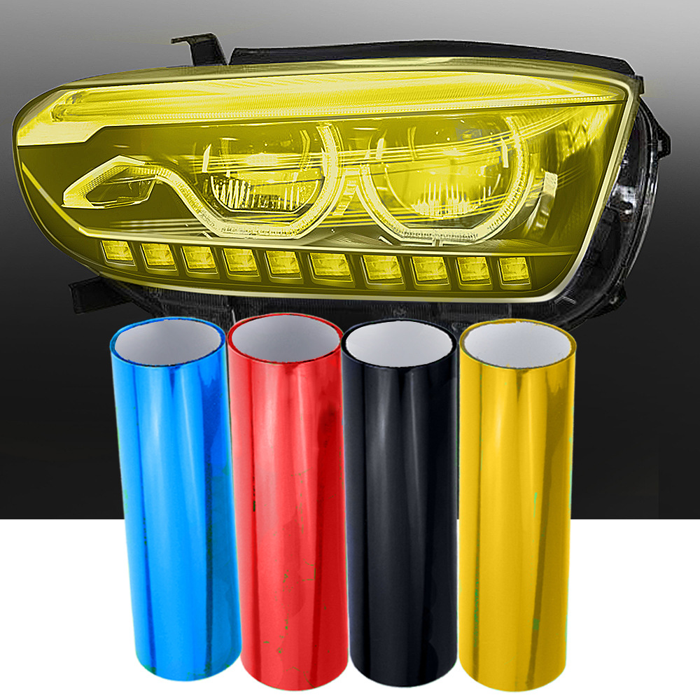 30 X100cm Car Headlights Color Changing Film Brake Light Sticker Taillight Color Changing Film Light Transmitting Film Car Sticker Modified Color Changing Film Personalized Diy Color Changing Film