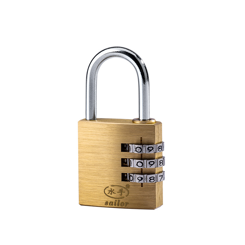 全铜制小密码挂锁储物柜行李箱抽屉健身房可用4位拉杆箱密码锁密码锁详情图4