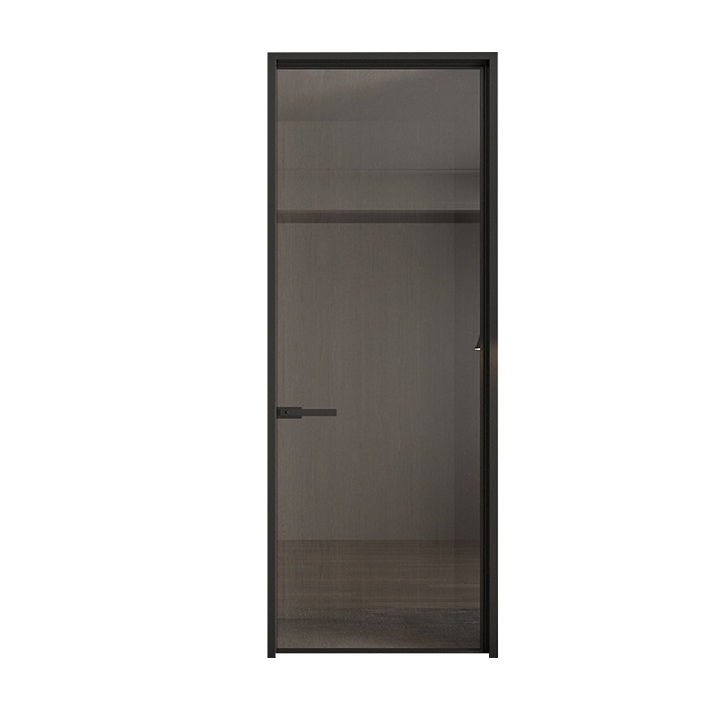 Simple Aluminum Alloy Tempered Glass Door Manufacturers Wholesale Flat Door Household Indoor Bathroom Toilet Toilet Door Item Picture
