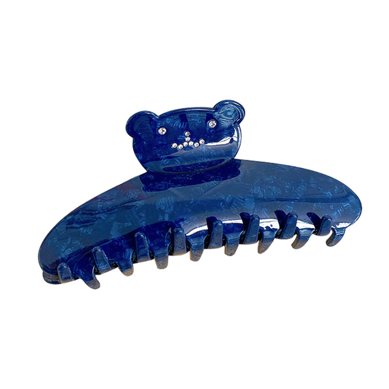 Dowei Accessories Korean version high appearance level water diamond bear hair clip, high-end updo shark clip, retro and versatile hair accessory Item Picture