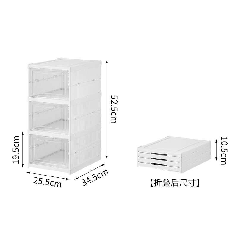 No Installation Thickened Shoe Box Transparent Shoe Cabinet Storage Box Home Simple Shoe Rack Plastic Foldable Shoe Cabinet With Cover Item Picture