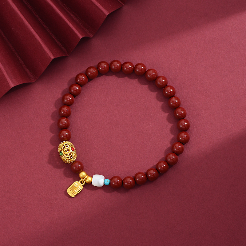 Tiktok Live Hot Selling Vermilion Bracelet Female Year Of Life Red Vermilion Hand String Fortune Hand Jewelry Wholesale Application Scenario