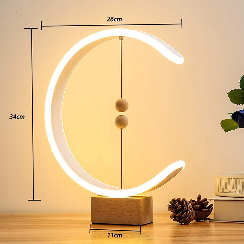 Smart remote control creative desk lamp, magnetic suspension balance lamp, Douyin same style, popular gift desk lamp for bedside and wedding room Item Picture