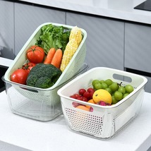 双层洗菜盆沥水篮家用厨房新款淘菜盆洗水果篮滤水神器客厅水果盘