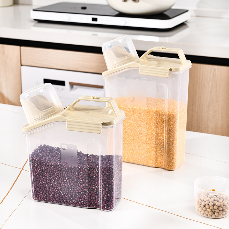 Rice bucket household sealed bucket insect-proof moisture-proof sealed rice flour storage Grain storage tank Grain miscellaneous grain storage box Specification drawing