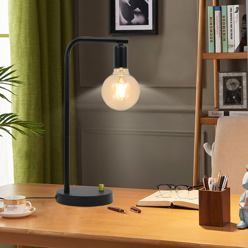 Retro and nostalgic desk lamp, European-style bedroom reading living room, American-style super bright plug-in work study, decorative bedside lamp details Picture