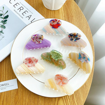 Dovey Accessories Vintage shell acetic clip advanced gradient color back head coiffure Shark clip temperament hair accessories woman