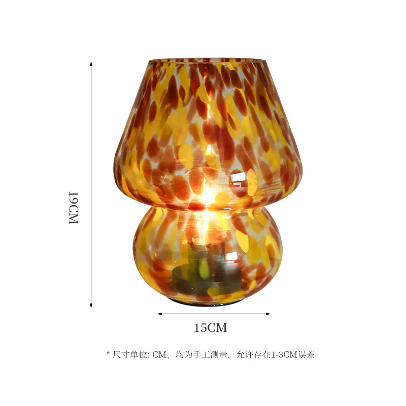 Romantic colorful mushroom luminous night light, creative living room bedside table lamp, atmosphere night light wholesale, street stall night market Item Picture