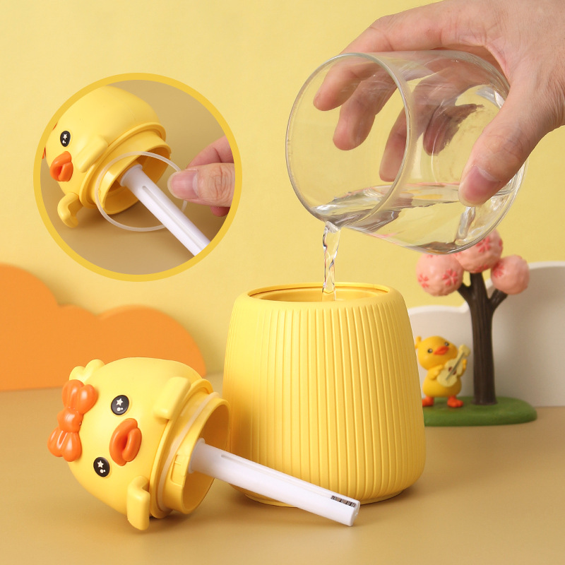 Strict selection of cartoon mini desktop humidifier cute yellow duck fog quantity water refill instrument home dormitory car USB Specification drawing