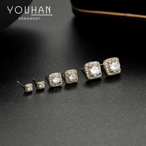 Cross-border supply Europe and the United States popular jewelry H letter three pairs of one card earrings for women combination set earrings for women jewelry