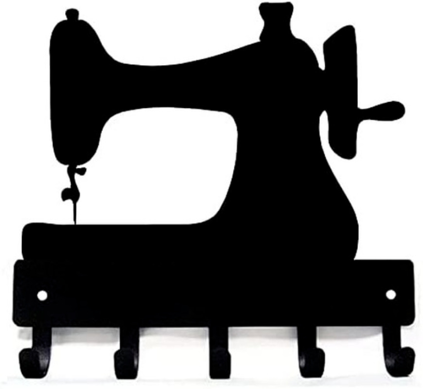 铁艺铁制工艺品金属缝纫机钥匙架衣架6 英寸/宽9 英寸宽eBay爆款