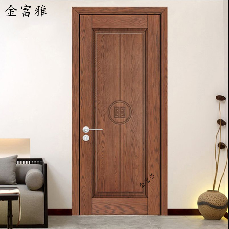 Red Oak Wood Door Open Painted Charabilia Solid Wood Door Room Door Solid Wood Door Bedroom Solid Wood Door Finger Oak Application Scenario