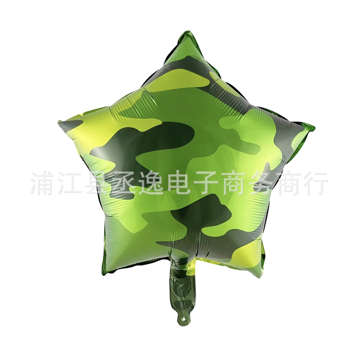 Cross-Border New Green Fighter Aluminum Film Balloon Camouflage Five-Pointed Star Round Ball Birthday Party Decoration Application Scenario