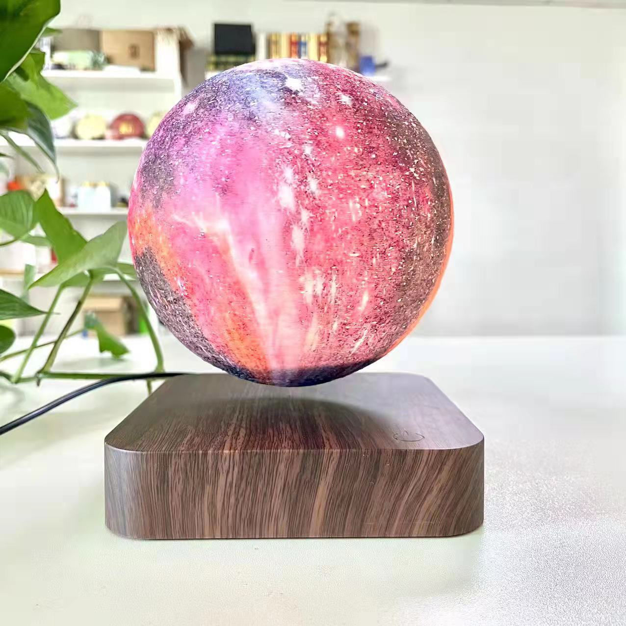 Magnetic levitation starry sky light, 7-color floating moon light, 3D printed integrated starry sky light, floating night light Item Picture
