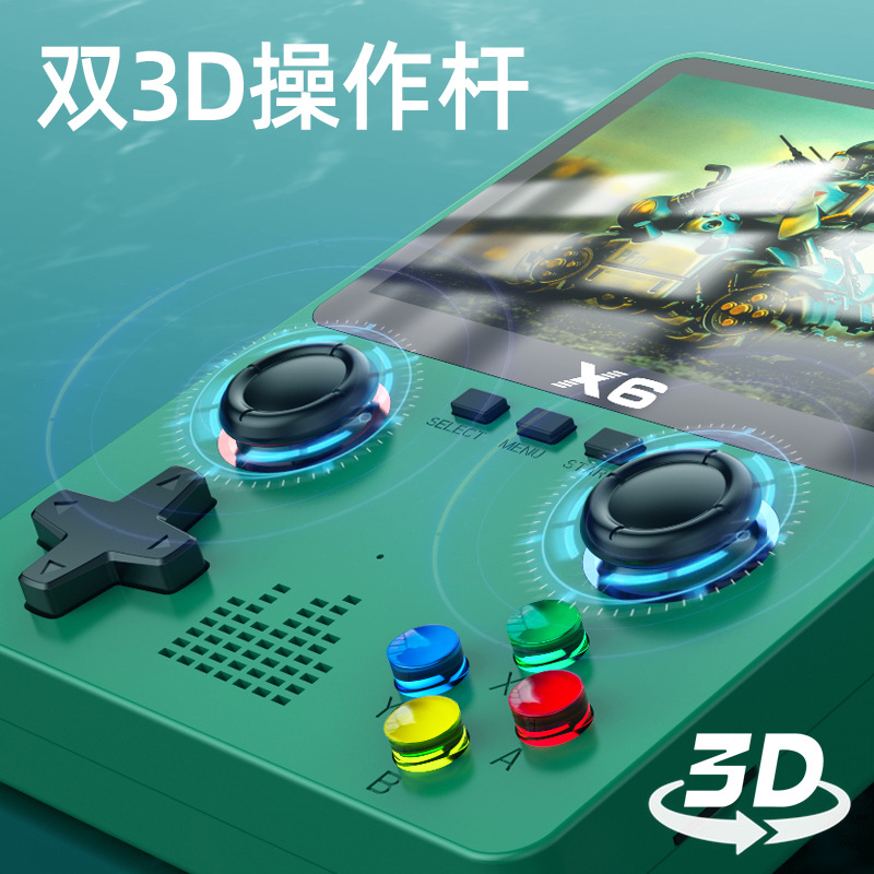 2023 New X6 Game Console Hd Psp Handheld Game Console Dual Joysticker Gba Arcade Emulator Dual Pair Application Scenario