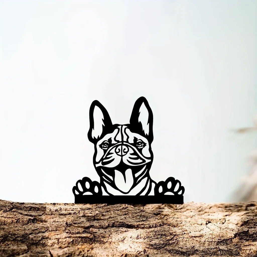 铁艺狗钢剪影金属花园艺术木桩家庭花园庭院跨境爆款