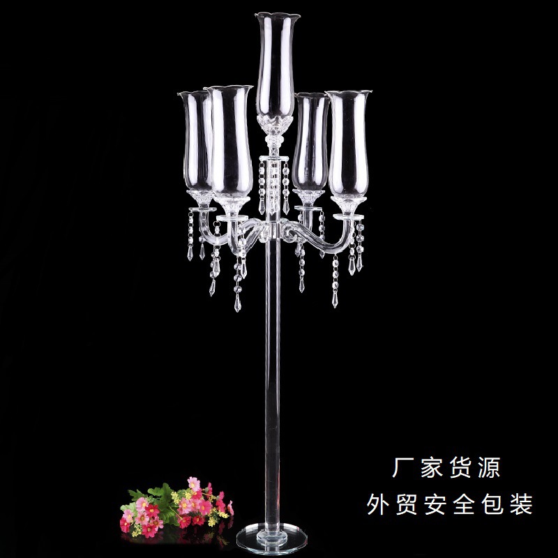 Wedding Crystal Candlestick Decoration Glass Candle Stand Multi-Wedding Crystal Decorative Candlestick Manufacturers Wholesale Supply details Picture